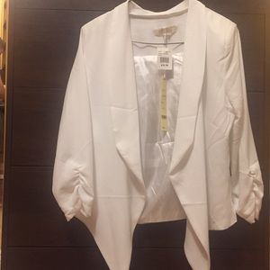 NWT White Waterfall Blazer